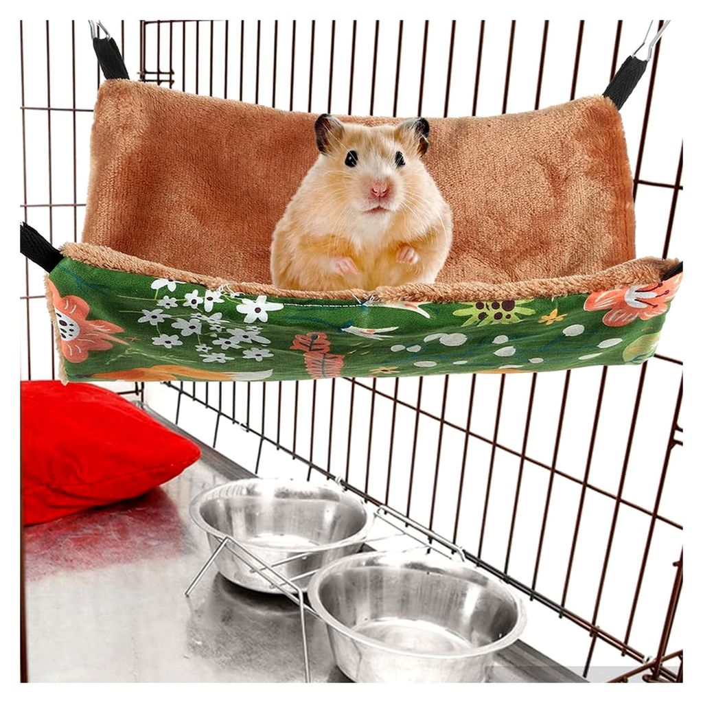 Zweischichtige Hängematte für kleine Haustiere - Warmes und komfortables Schlafnest für Meerschweinchen, Zwerghamster, Chinchilla und mehr