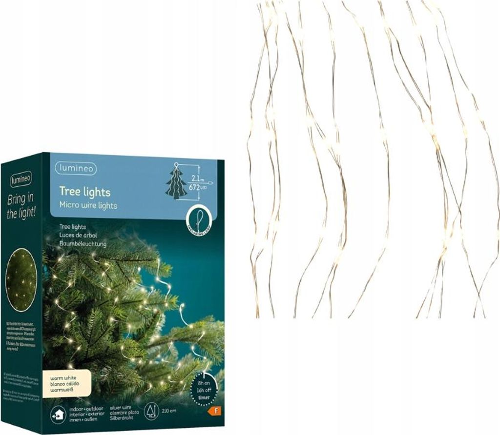 LED Weihnachtsbeleuchtung warmweiß 2,1m, 672 Micro-LEDs, Produktbild 