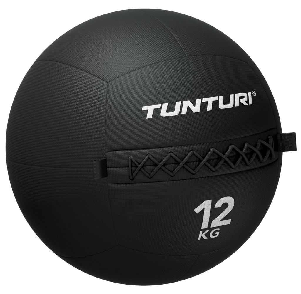 Tunturi Platinum Wall Ball – 12 kg – Schwarz – Inkl. gratis Fitness-App