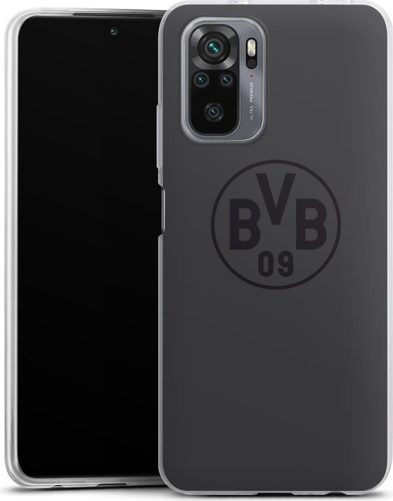 DeinDesign Slim Hülle für Xiaomi Redmi Note 10 4G Silikon Case Ultra Dünn Handyhülle BVB Borussia Dortmund Logo