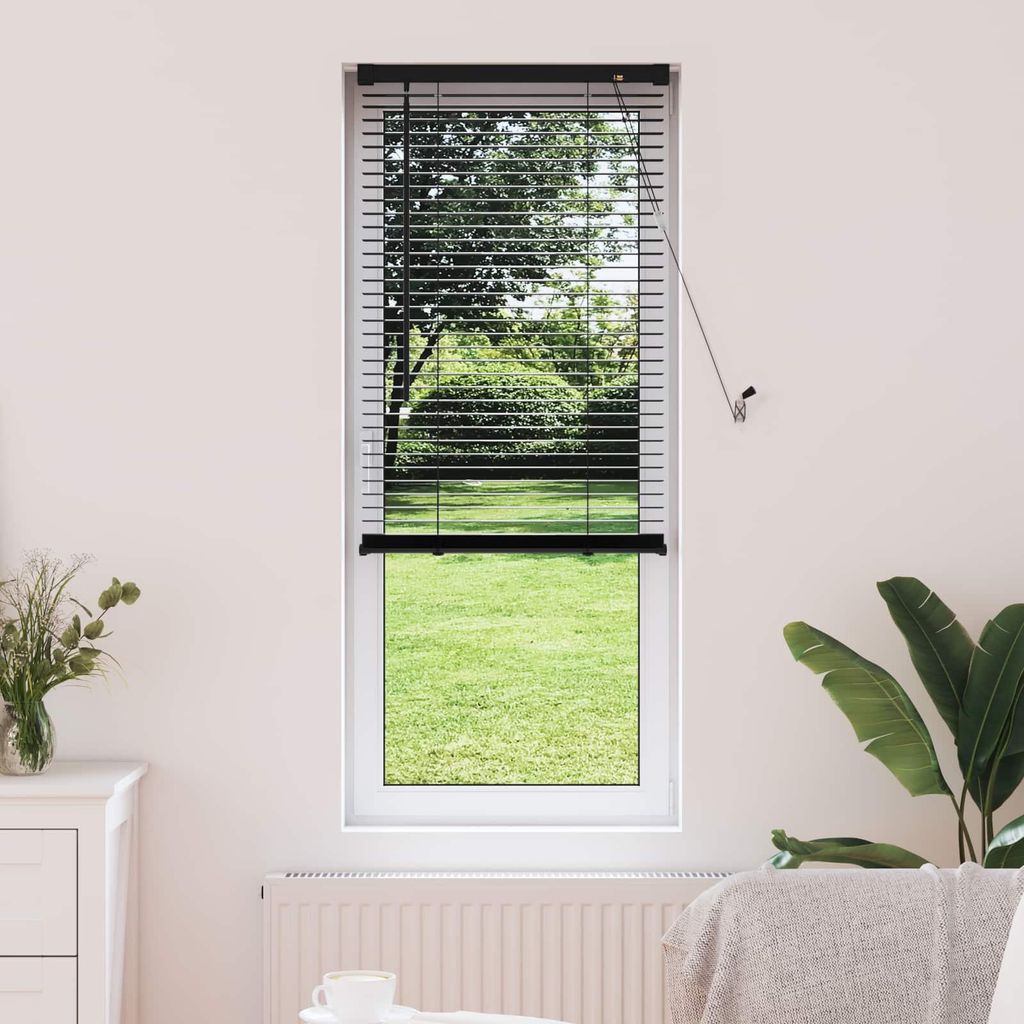 Venetianer Jalousie Schwarz 150 x 50 cm PVC