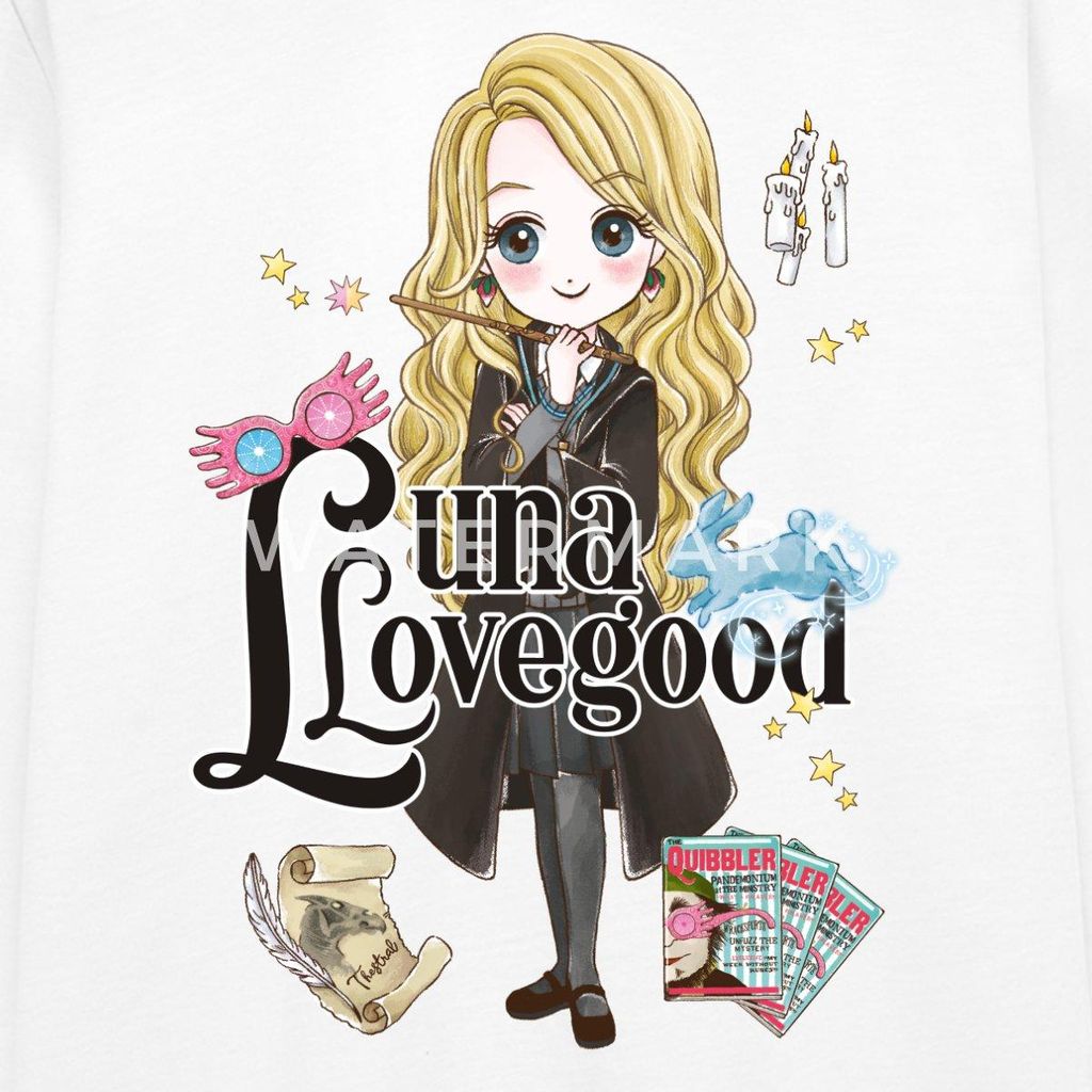Spreadshirt Harry Potter Luna Lovegood Teenager Premium Langarmshirt, 158/164 (12 Jahre), Weiß