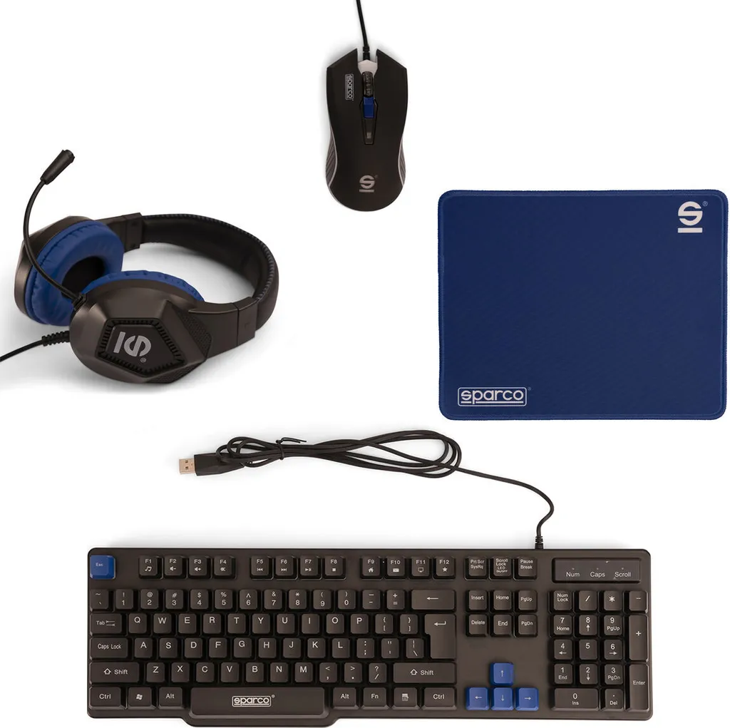 Pack gaming Sparco Qwerty Espagnol pour jouer avec précision et confort