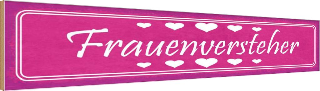 vianmo Holzschild 10x46 cm Frauenversteher Herzen Männer Frauen