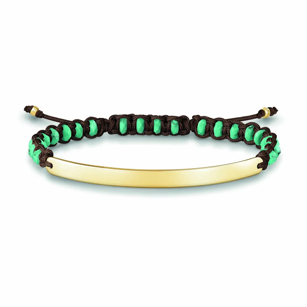 Bracciale Thomas Sabo da donna in argento 925 marrone/oro LBA0056-896-17-L19v