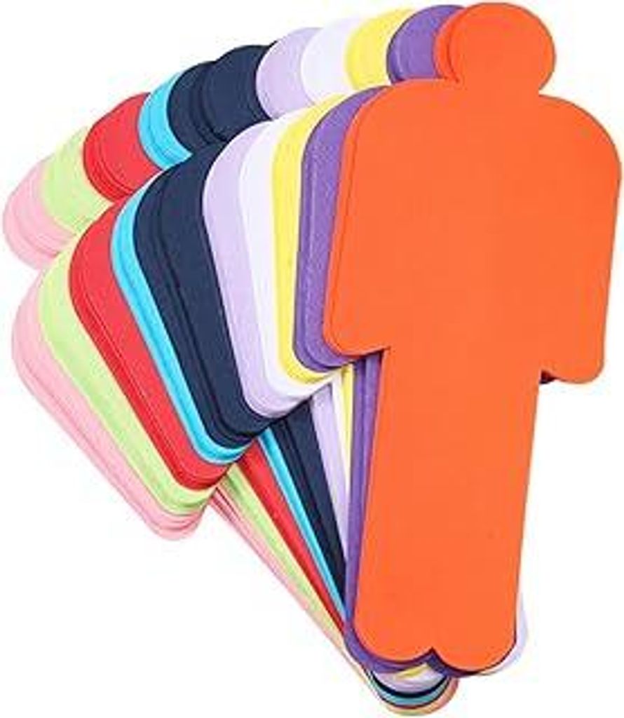 150 Stück Moderationskarten Set Mensch, Präsentationskarten in 10 Farben, Bunte Karteikarten zum Beschriften für Flipchart Papier, Büro, Schule...