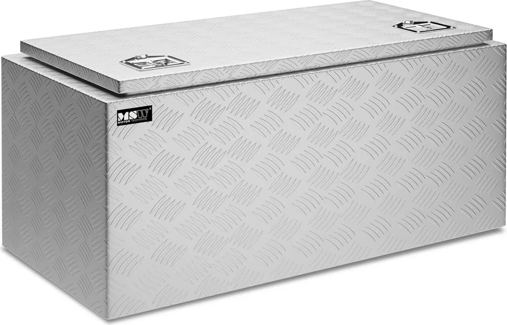 Expondo MSW Alubox en tôle striée 119 L - Caisse de transport 91 cm