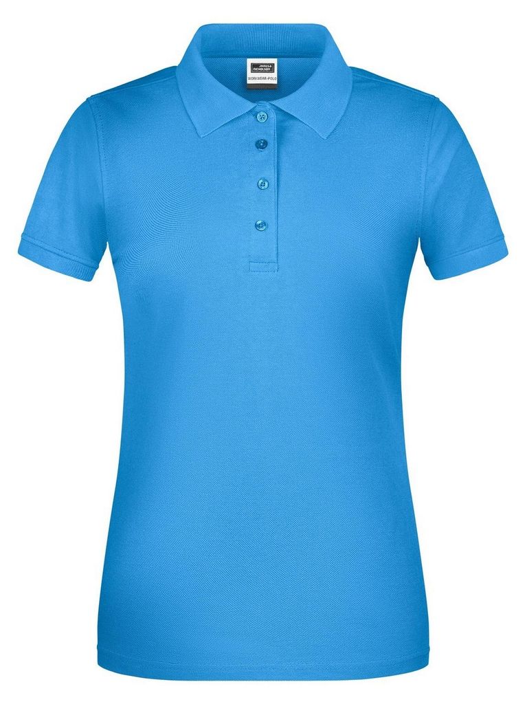 James and Nicholson - "Bio Workwear" Poloshirt für Damen LT5840 (XS) (Aquablau)