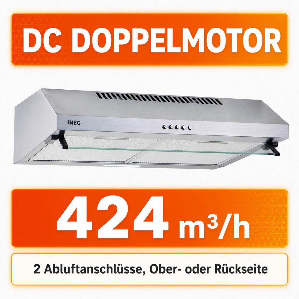 NEG Edelstahl Unterbau-Dunstabzugshaube NEG15-DC+ Produktbild 