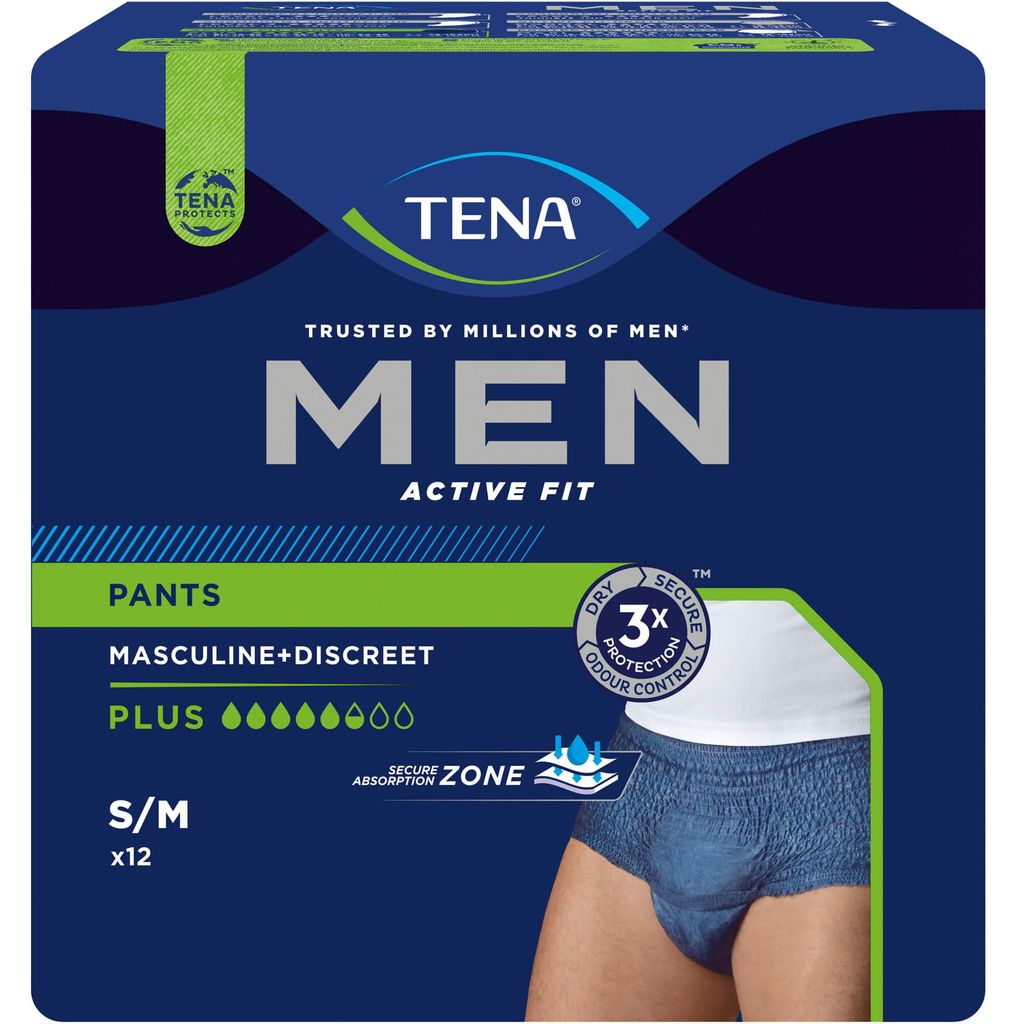 Tena Pánske inkontinenčné nohavice Act.Fit plus S/m modré Obrázok produktu 