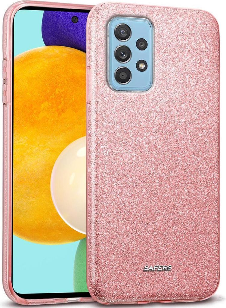 Conie Glitzer Schutzhülle für Samsung Galaxy A52 / A52s / 4G/5G Hybrid Silikon Hard Case TPU Cover Hülle in Rosa