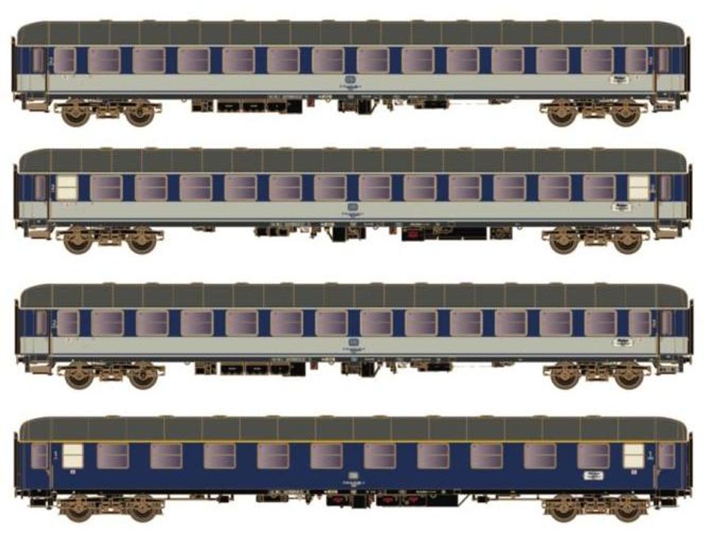 Hobbytrain 4-tlg. D1248 Dolomiten-Express II - DB, Ep.IV - 3x Büm, 1x Am