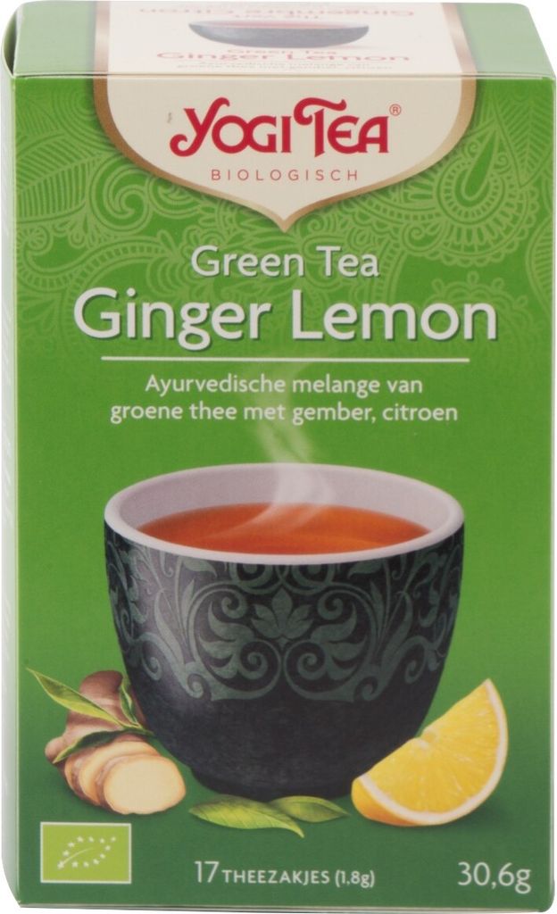 Yogi Tea Grüner Tee Ingwer Zitrone, 17 x 1,8 Gramm