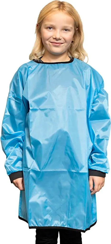 Tablier enfant nylon turquoise 7-12 ans imperméable et très résistant - 2