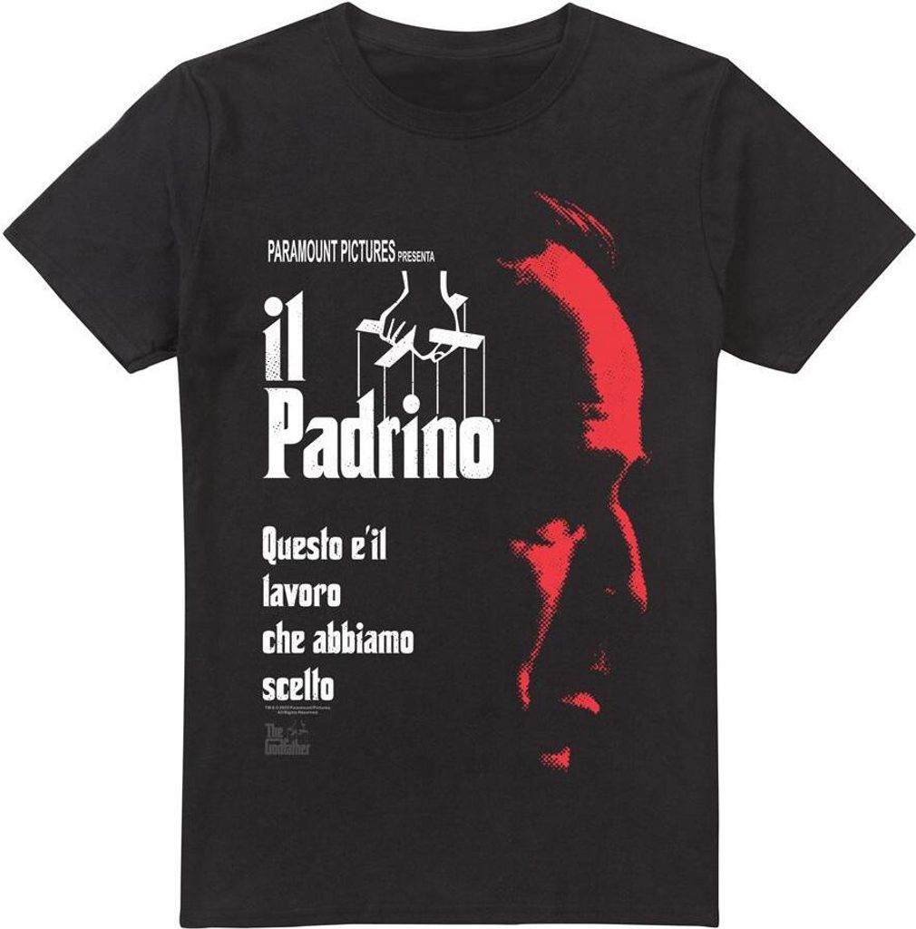 The Godfather - "Italian Profile" T-Shirt für Herren TV7050 (3XL) (Schwarz)