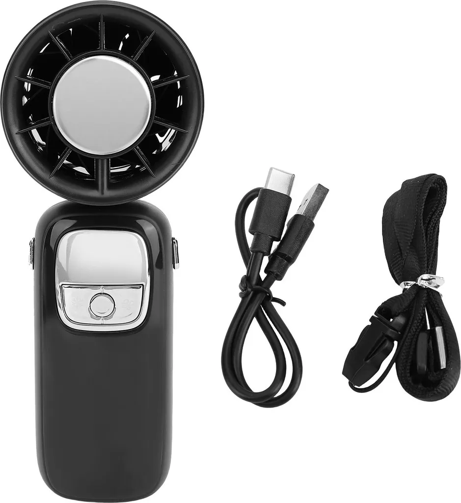Ventilateur de Voyage LED Turbo Fan 100 Vitesses avec Support Pliable