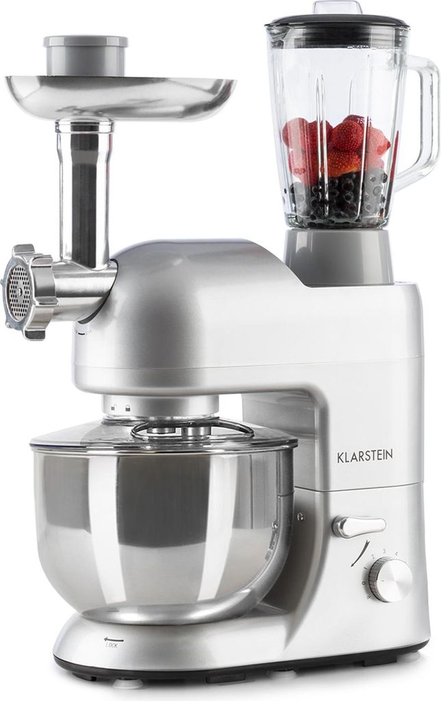 Lucia Küchenmaschine 3-in-1 1800 W / 2,7 PS 5 Ltr Edelstahl Produktbild 