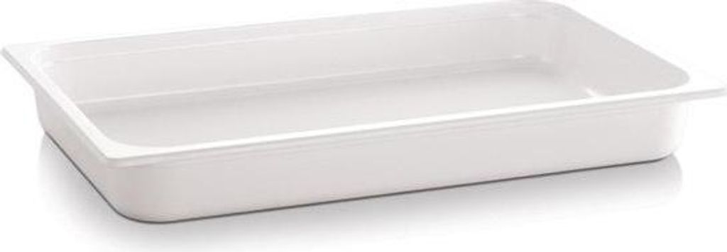 APS 84301 GN 1/2 Behälter ECO LINE, 32,5 x 26,5 cm, Tiefe 100 mm, 4,7 Liter, Melamin, weiß