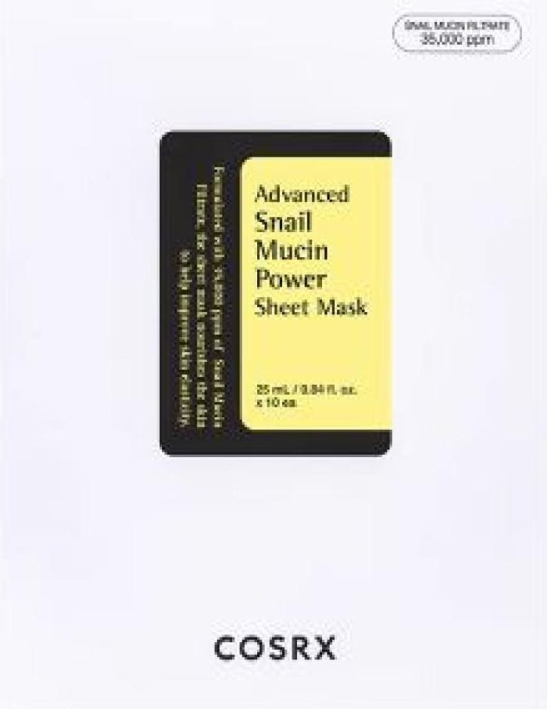 COSRX - Advanced Snail Mucin Power Essence Sheet Mask 10 x Immagine del prodotto 
