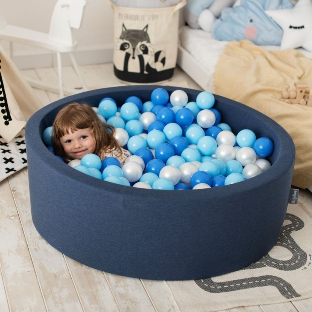 KiddyMoon plastikowe piłeczki 7cm babyblue-niebieski-perła Zdjęcie produktu 3