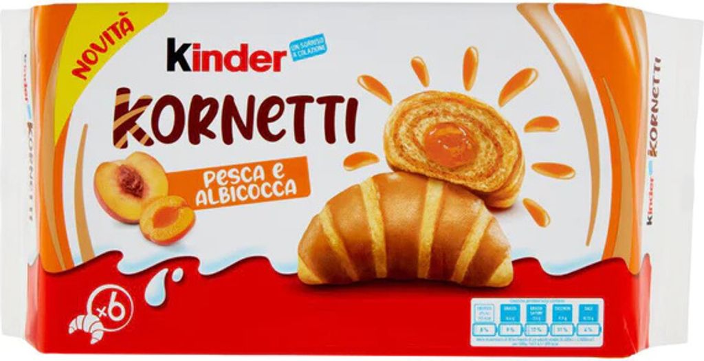 Kinder - Kornetti Pesca e Albicocca 252g Produktbild 1