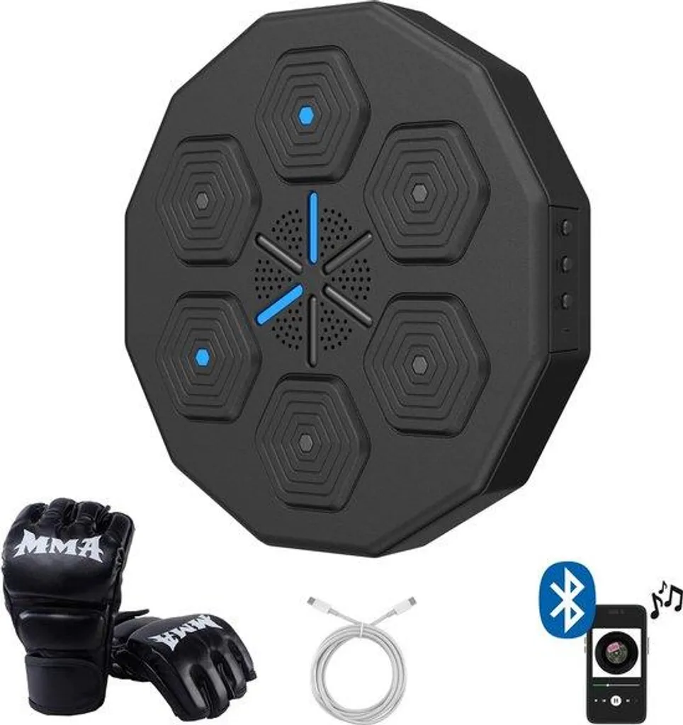 Sac de frappe de boxe noir pour adulte - Matériel de sport de combat