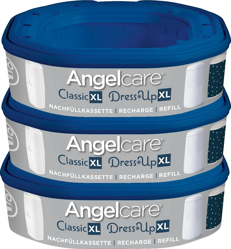 Lot de 3 Recharges de Poubelle à Couches Angelcare pour Modèle Dress-Up