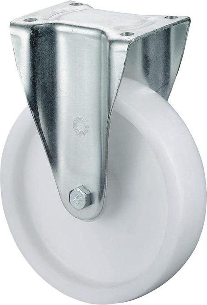 BS Rollen Schwerlast-Bockrolle B10 Durchmesser 150mm Tragfähigkeit 600kg PA-Rad naturfarben Platte 138x110mm - N110.B10.151