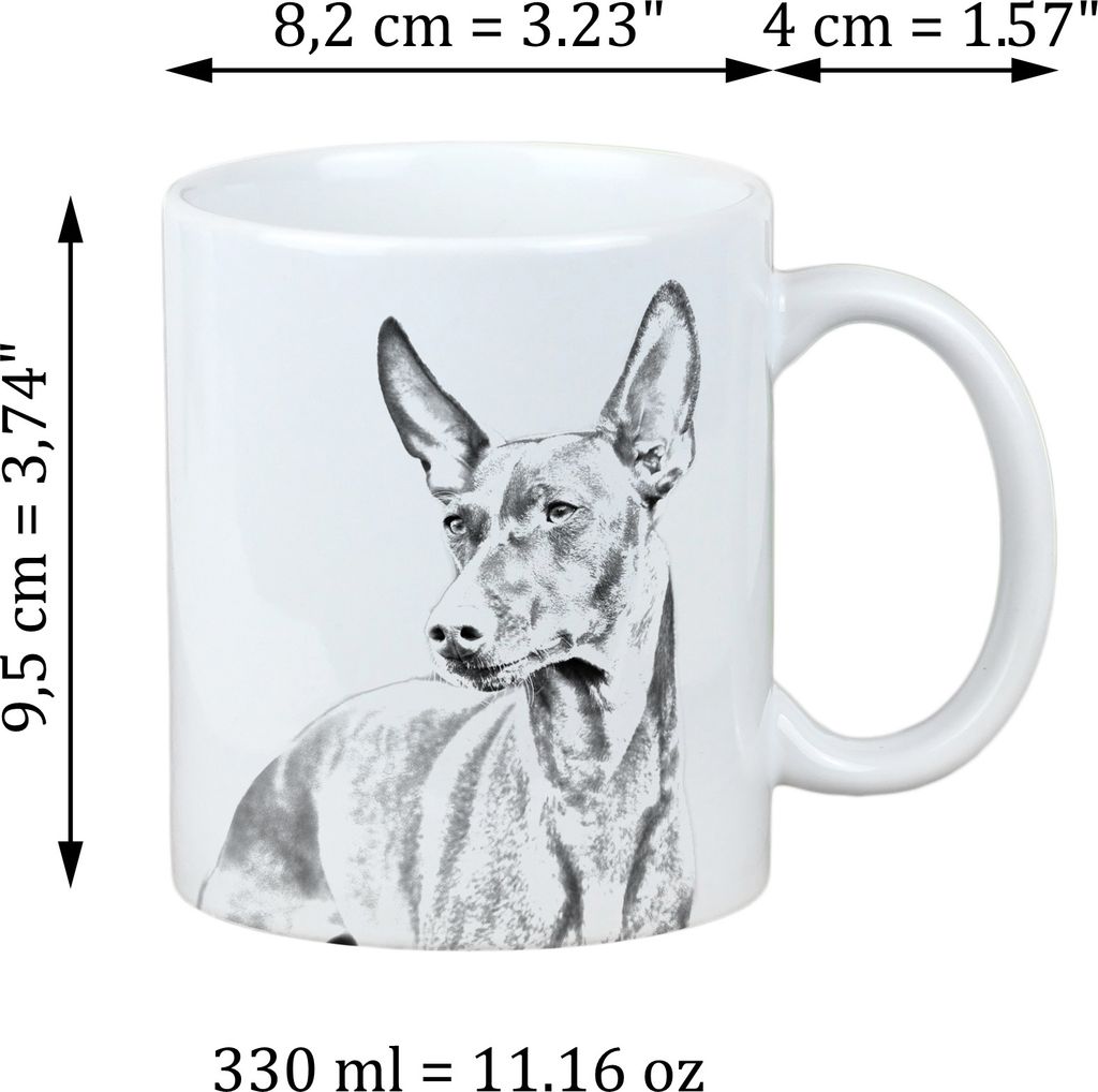 Cirneco dell'Etna - Tasse mit Hund, Tasse mit Bild, personalisiertes Geschenk der Marke Art-Dog