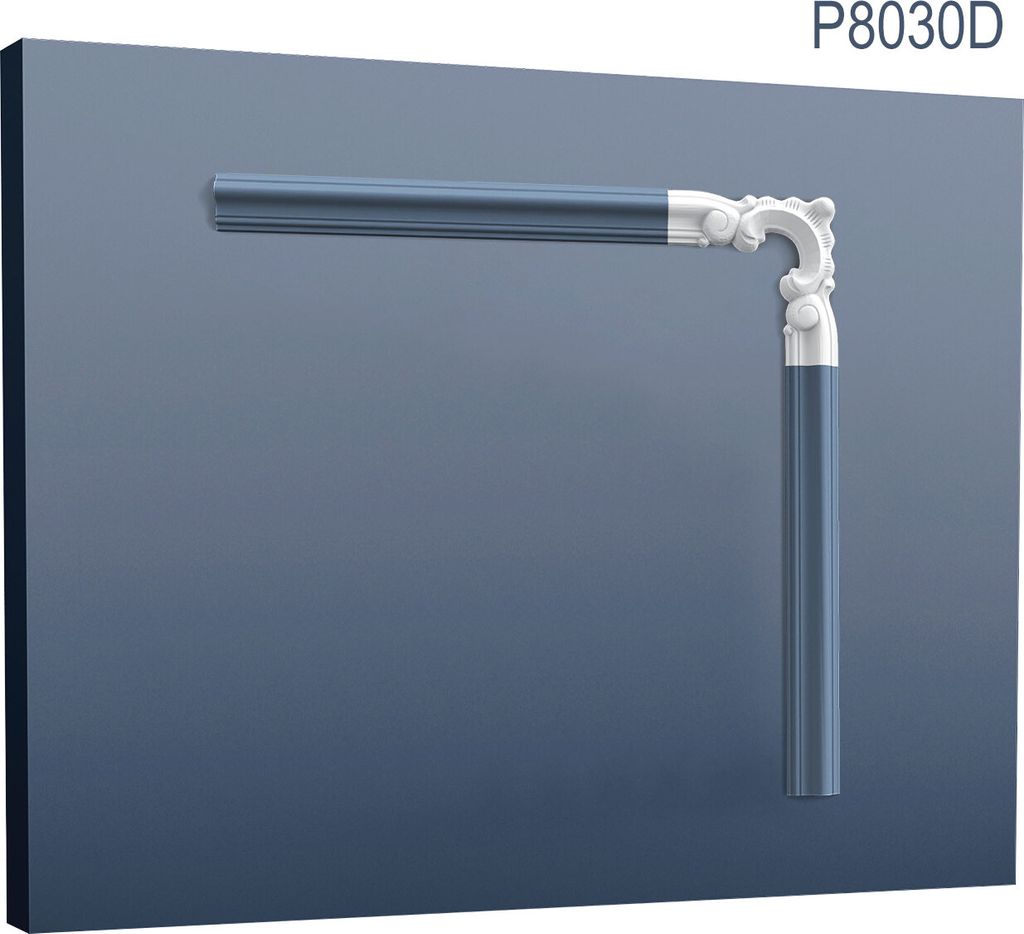Wandleiste Stuck Orac Decor P8030D LUXXUS Eckelement Zierleiste für Friesleiste Rahmen Spiegel Profil Wand Einrichtungs Element