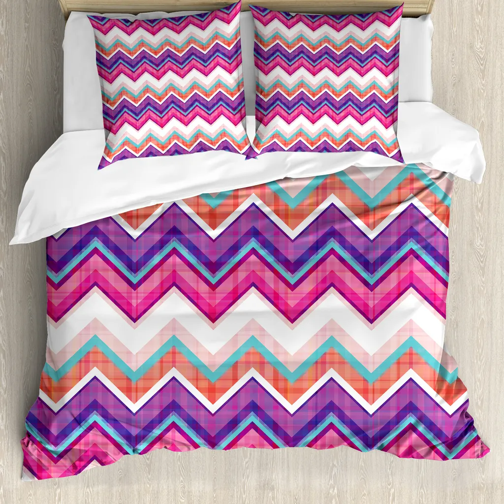 Set Letto 155x220 ABAKUHAUS: Arte Groovy Multicolore e Protezione