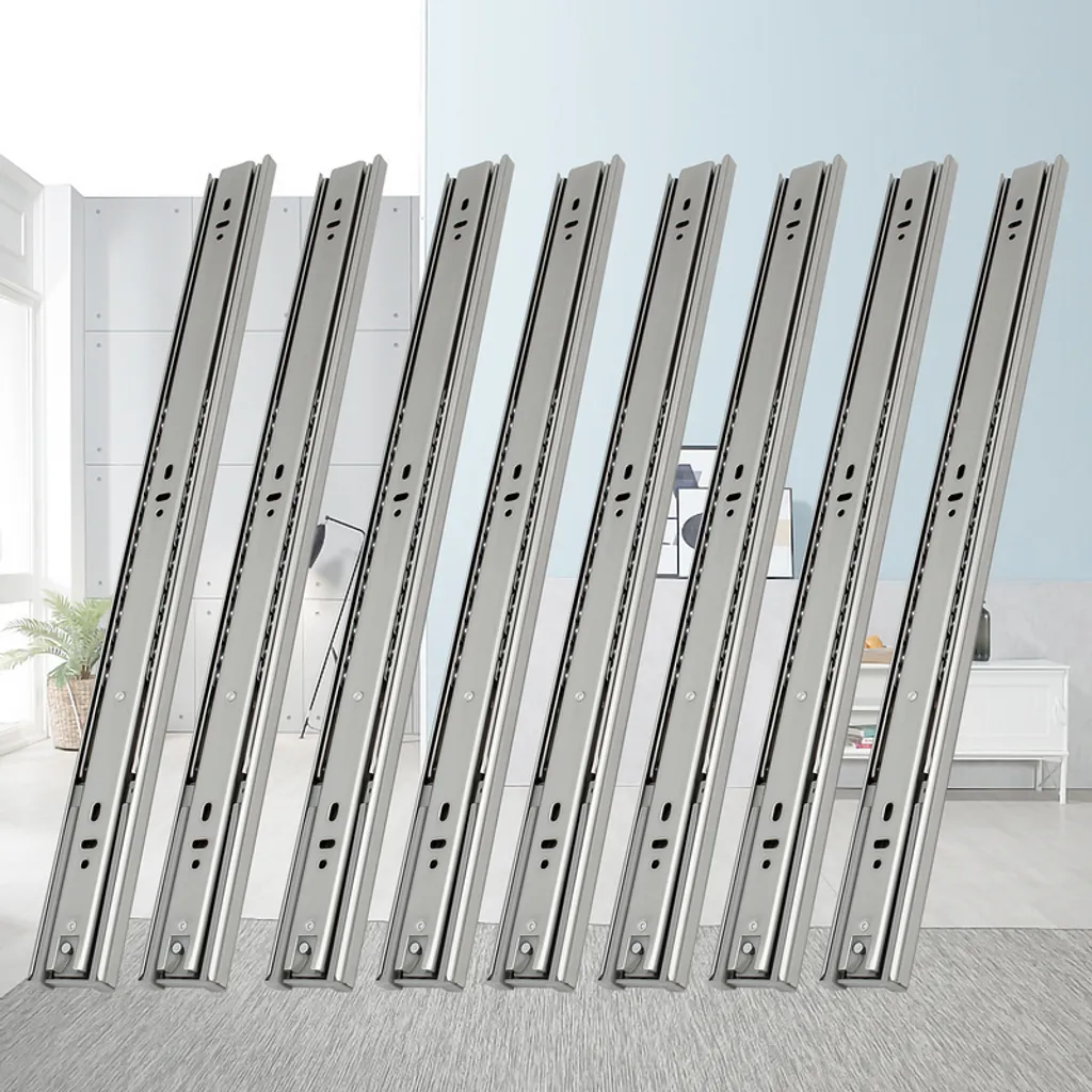 Set 4 Paia Guide Telescopiche 450mm Cassetti Estrazione Totale Professionale