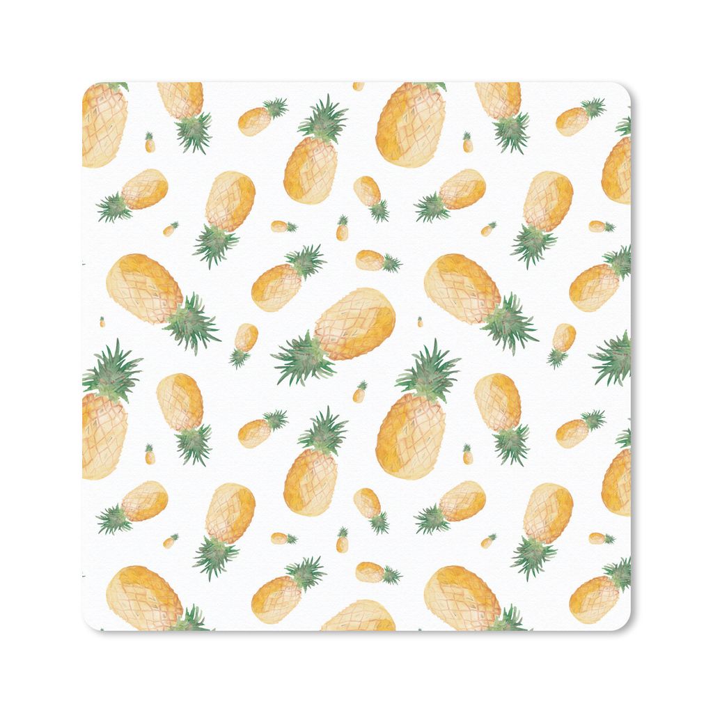MuchoWow Mauspad Mousepad Ananas - Obst - Design 30x30 cm - Mousepads - Maus Mat - Pad - Mausunterlage - Gaming