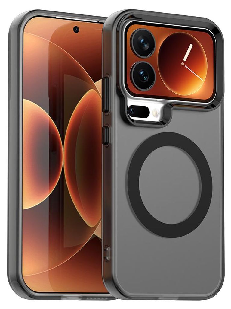 Magnetisch Hülle für Xiaomi 17 Pro, Schlank Durchscheinend Matt Stoßfest Handyhülle Schwarz