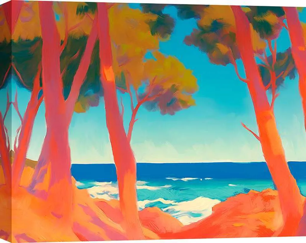 Quadro Brian Thorpe Paesaggio Mediterraneo 60x40 cm Tela Pronto Appendi