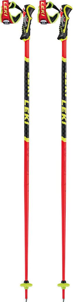 Leki WCR SL 3D Bright Red/Black/Neonyellow 140 cm Ski-Stöcke