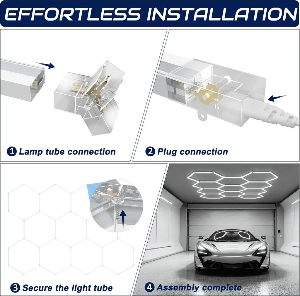Système d'Éclairage Modulaire LED 6500K à Haute Luminosité (Lot de 11)