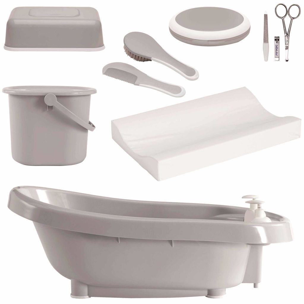 Bébé-Jou Bade- und Pflegeset für Babys DeLuxe Click Grau 4996051