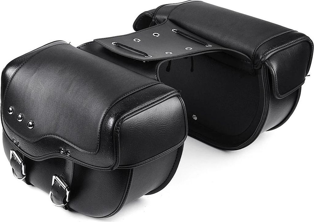 Motorrad Satteltaschen - Leder Seitentaschen 2er-Set - Universelle Passform - 40×16×30 cm - Werkzeug- und Aufbewahrungstaschen - Reisegepäck