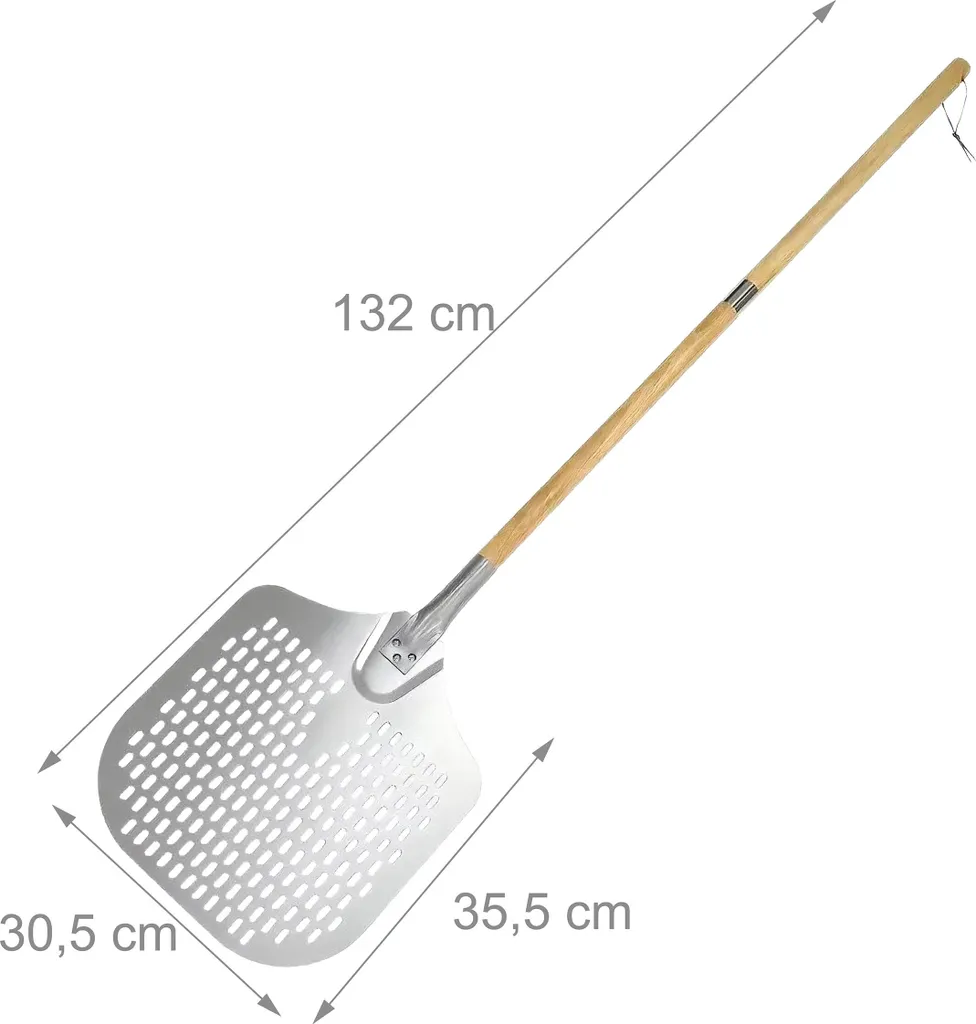 Relaxdays Pizza Peel: Pala Forata Design Italiano e Alluminio - 4