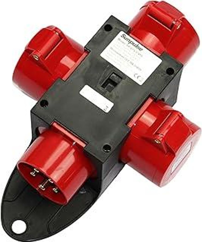 SOLARTRONICS Baustromverteiler Kraftstrom Starkstrom Verteiler CEE Schutzkontaktsteckdosen Industrie Stromverteiler (CEE 16A)