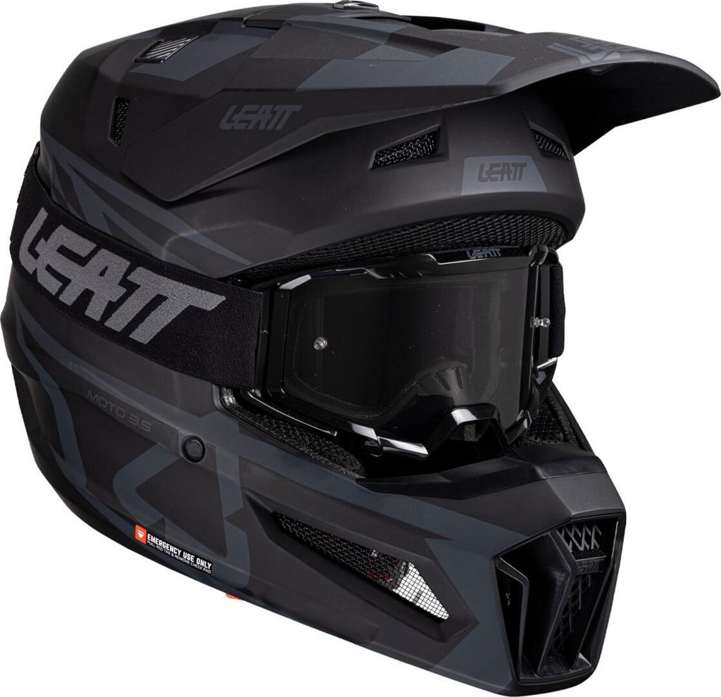 Leatt 3.5 2025 Motocross Helm mit Brille, schwarz, M Produktbild 