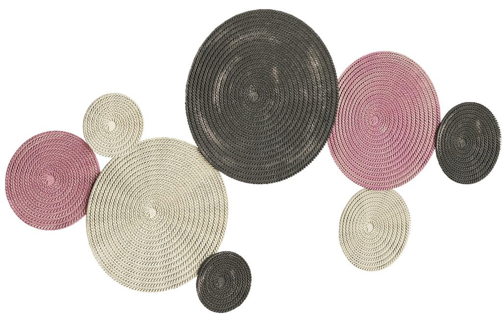 HOMCOM Wanddeko geometrische Wandbild mit einzigartigem Multi-Disc-Design