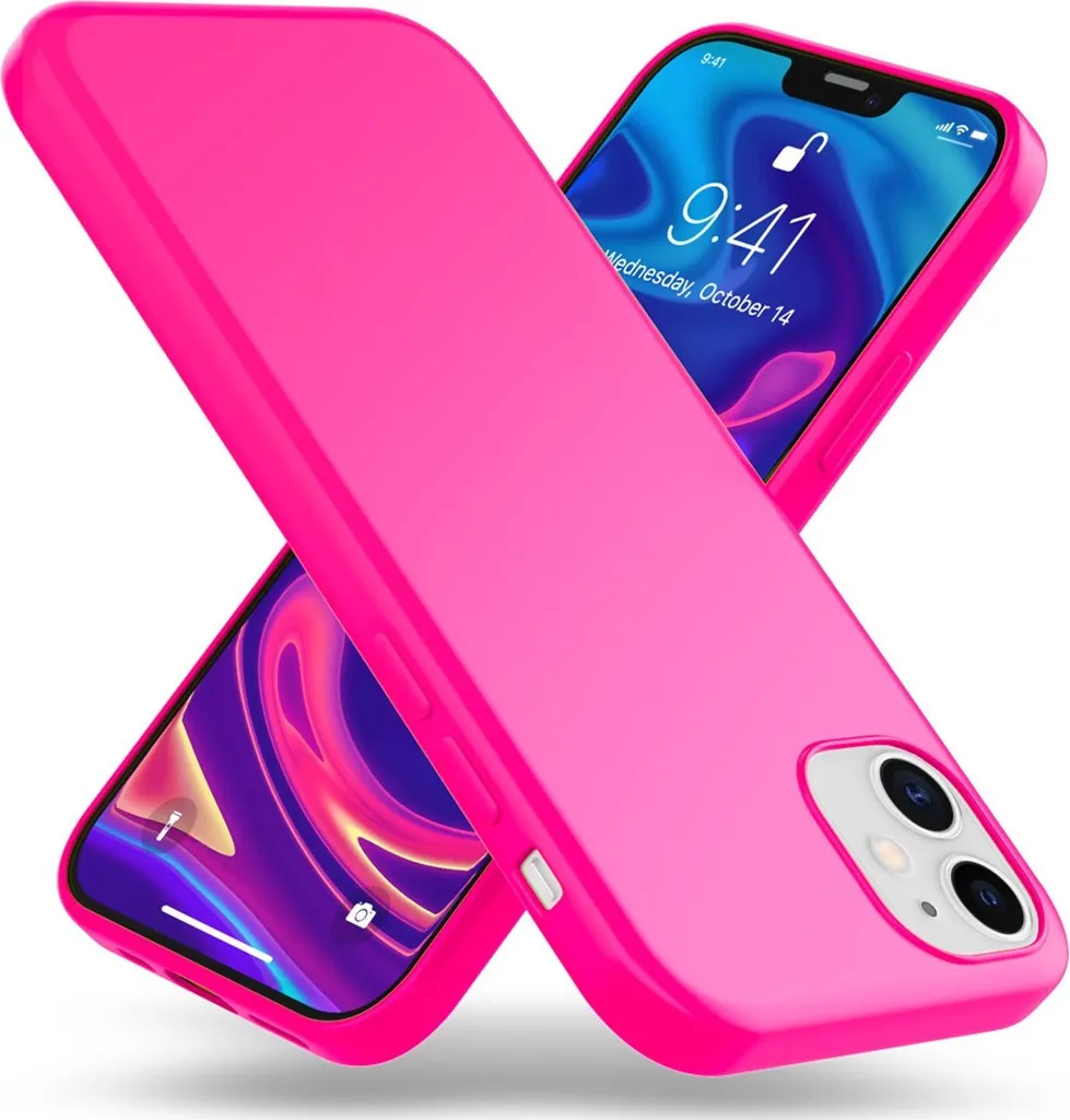 Custodia NALIA iPhone 12 mini Rosa Neon - Bumper Protettivo Sottile
