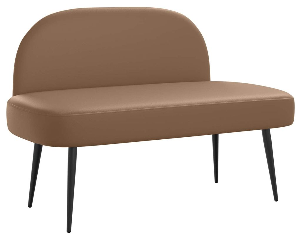 Gepolsterte Bank mit Rückenlehne Cappuccino 110 x 60 x 76 cm