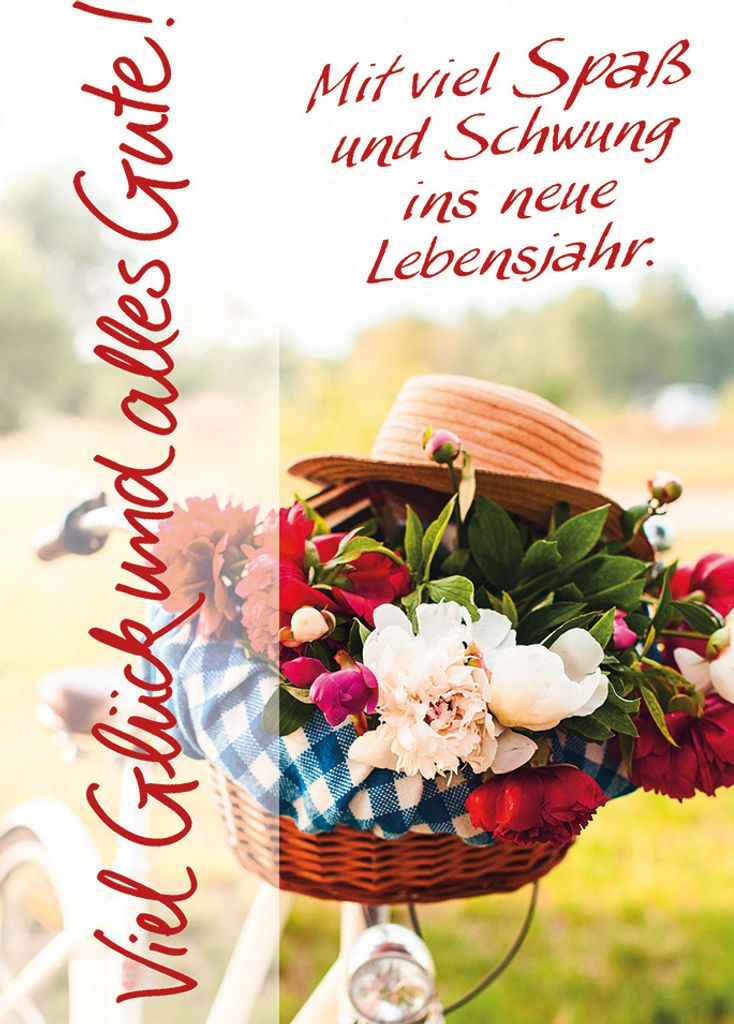 Geburtstag Glückwunschkarte im Format 115x17cm mit Umschlag