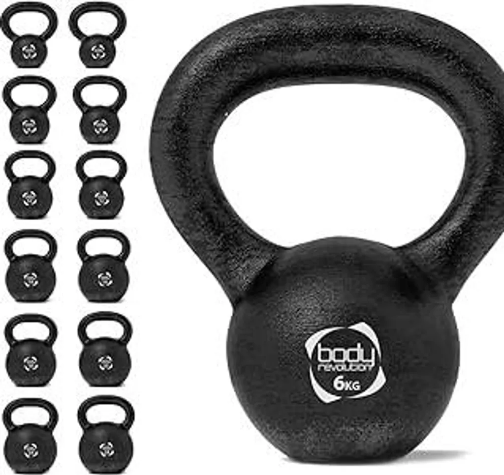 Body Revolution Manubrio sferico in ghisa - Attrezzatura per allenamento di forza a casa - Pesi disponibili da 2 kg a 28 kg