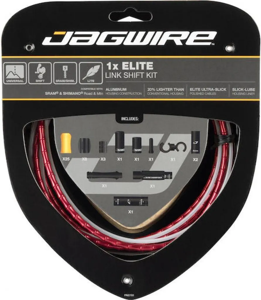 Kit Gaine et Câble de Dérailleur Jagwire RCK603 Elite Link Coloris Rouge
