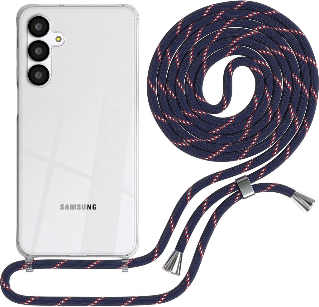 EAZY CASE Handykette mit Hülle für Samsung Galaxy A16 Backcover Handykette, zum Umhängen in Blau