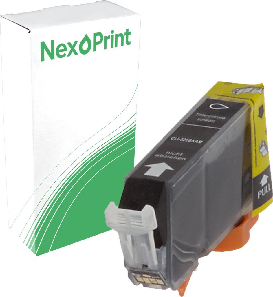 NexoPrint CLI-521BK schwarz Druckerpatronen kompatibel zu Canon Pixma MP 640 R Pixma MP 980 Pixma MP 990 ca. 670 Seiten